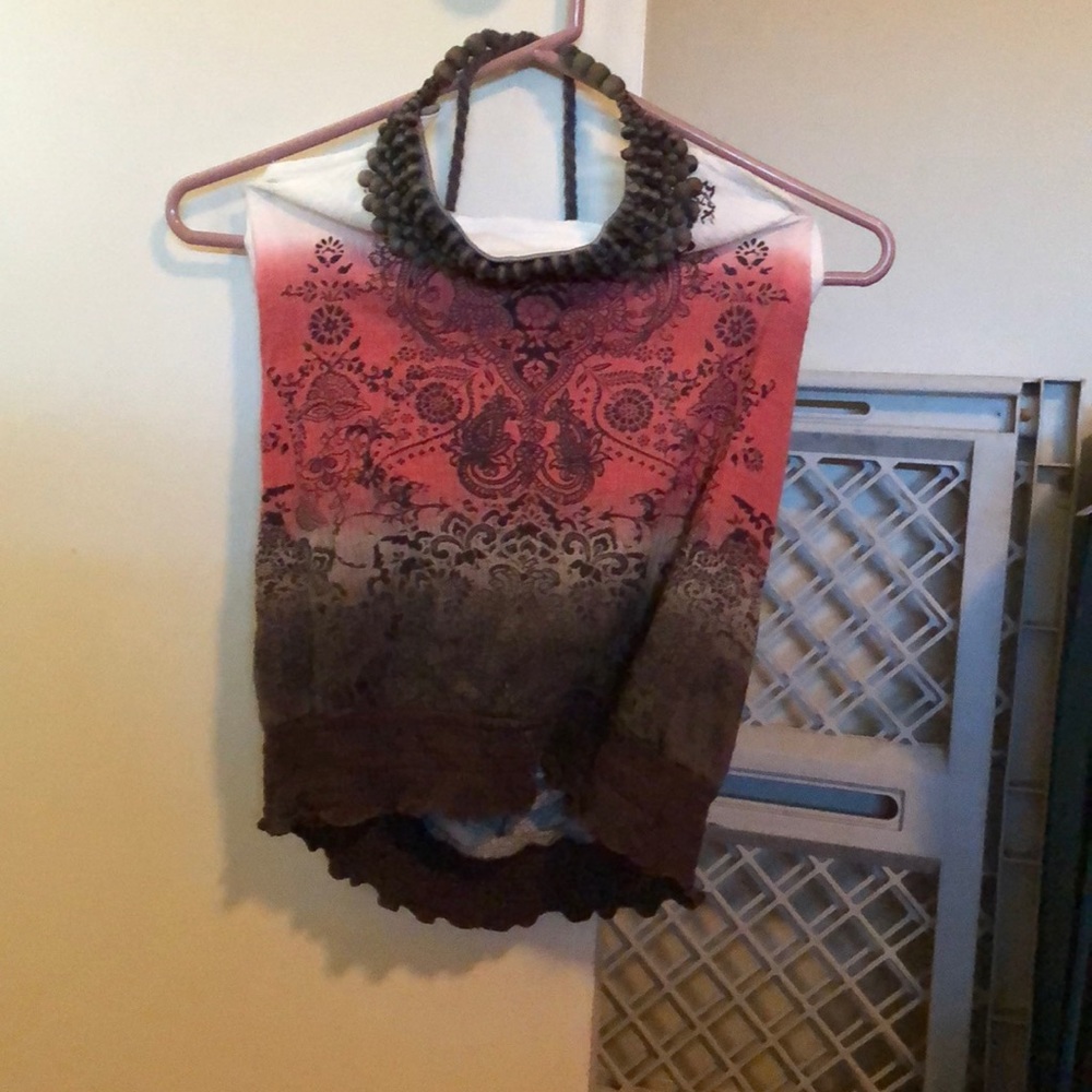 Tank top with bead embellishments